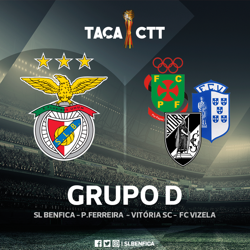 Grupo e Calendário do Benfica na Taça CTT Red Pass