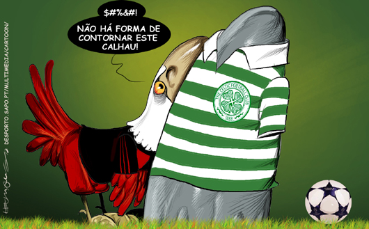 Cartoons - Nenhum caminho vai dar a Glasgow - Sporting - Benfica