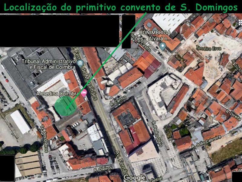 Localização atual do convento velho de S. Doming
