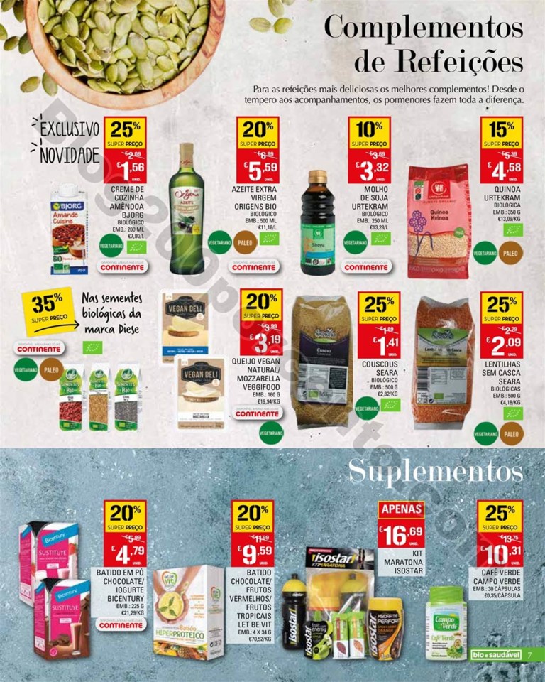 antevisão folheto promoções Continente Bio e Saudável 3a30jul