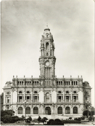 edificio dos paços do concelho do porto apos 1957