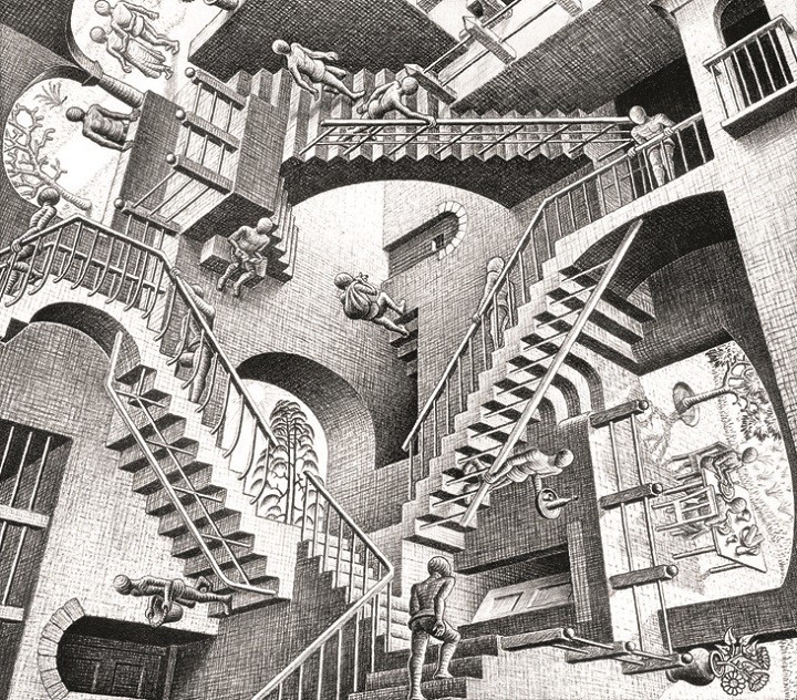 Maurits-Cornelius-Escher-escadas-relativity-ilusao