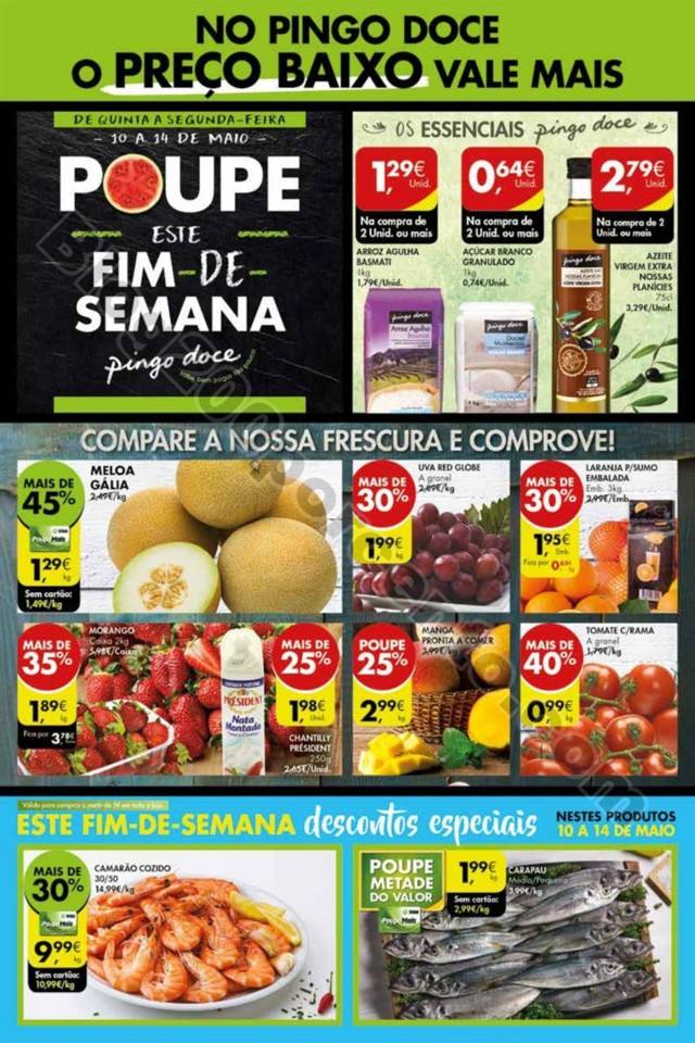Antevisão Folheto Promoções Pingo Doce Fim Semana 10a14mai