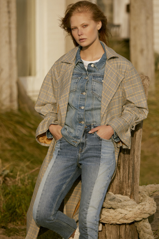 Coat E40, Denim Jacket E19, T-shirt E3.50, Jeans E