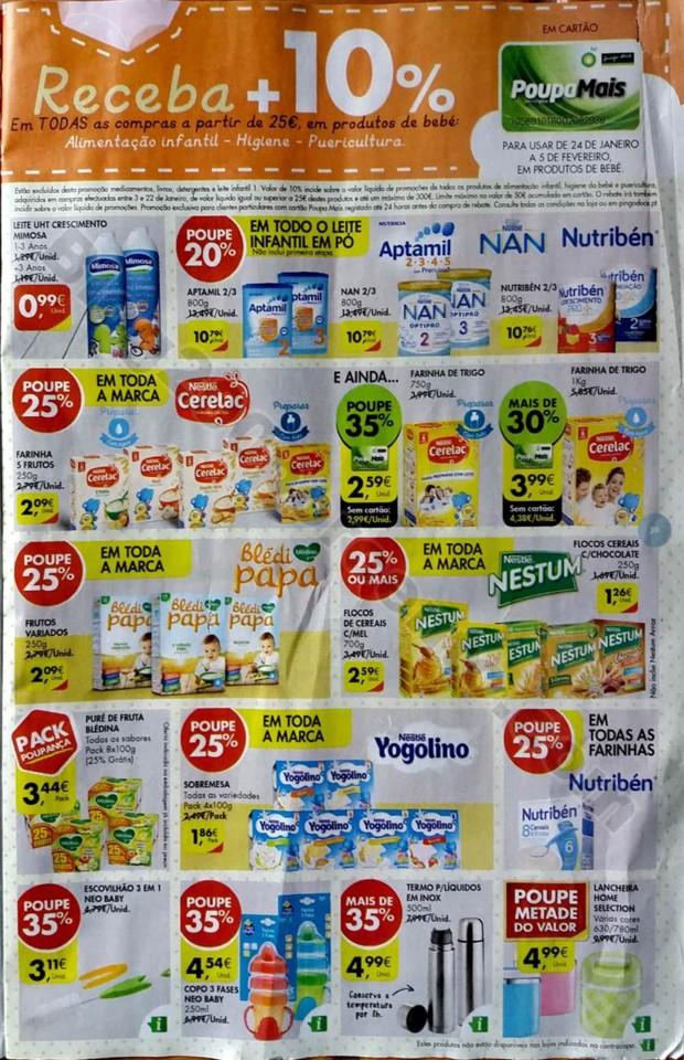 antevisão folheto Pingo Doce especial bebé 16a22jan